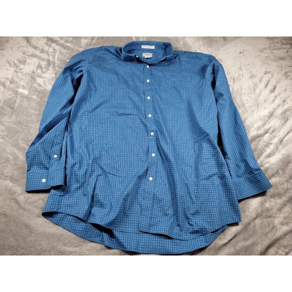 Men's L.L.Bean button down Shirt Traditional Fit blue Plaid‎ Size LT - Picture 1 of 5